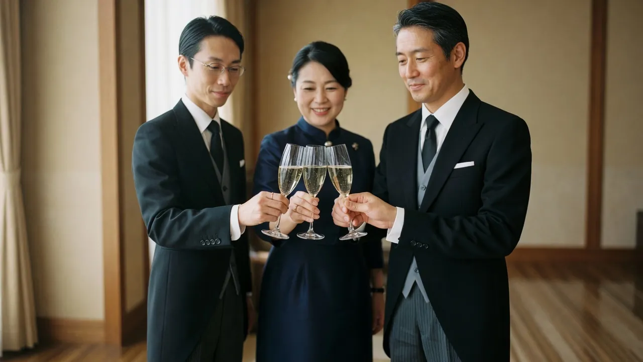 会員が集う懇親の場。執事文化の発展を語り合う協会会員の様子