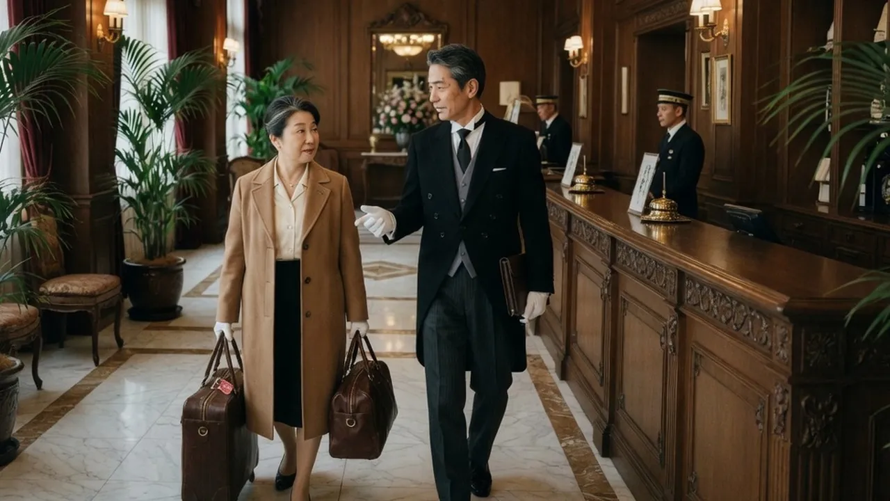 旅行コンシェルジュサービスの様子。執事が旅程手配と現地エスコートで上質な旅を支える場面