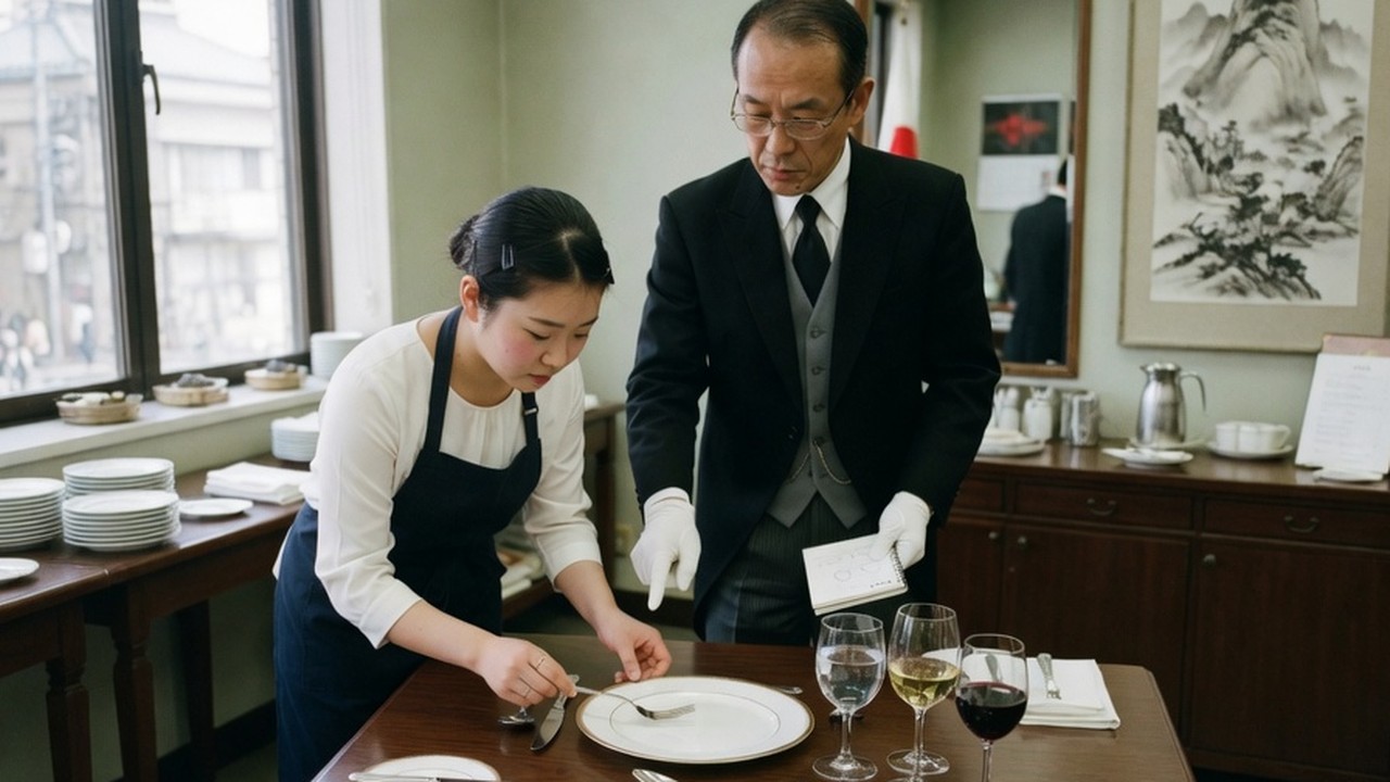 研修を経て国際的なおもてなしを実践する受講者の様子