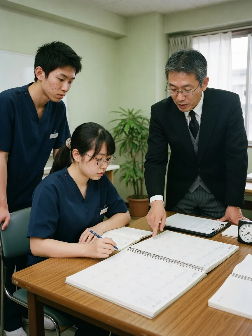 時間配分の計画を立てるスケジュール管理研修の様子