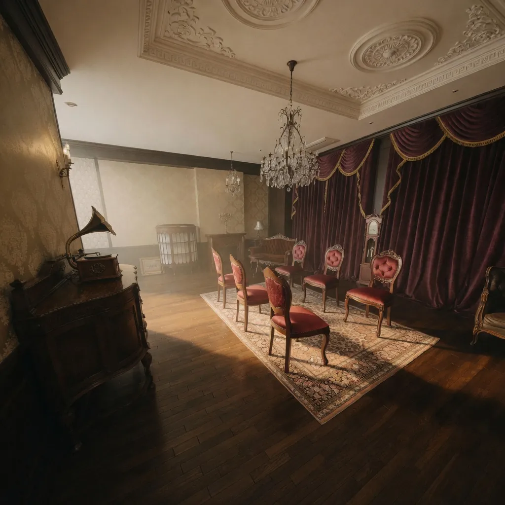 A training salon hall filled with morning light