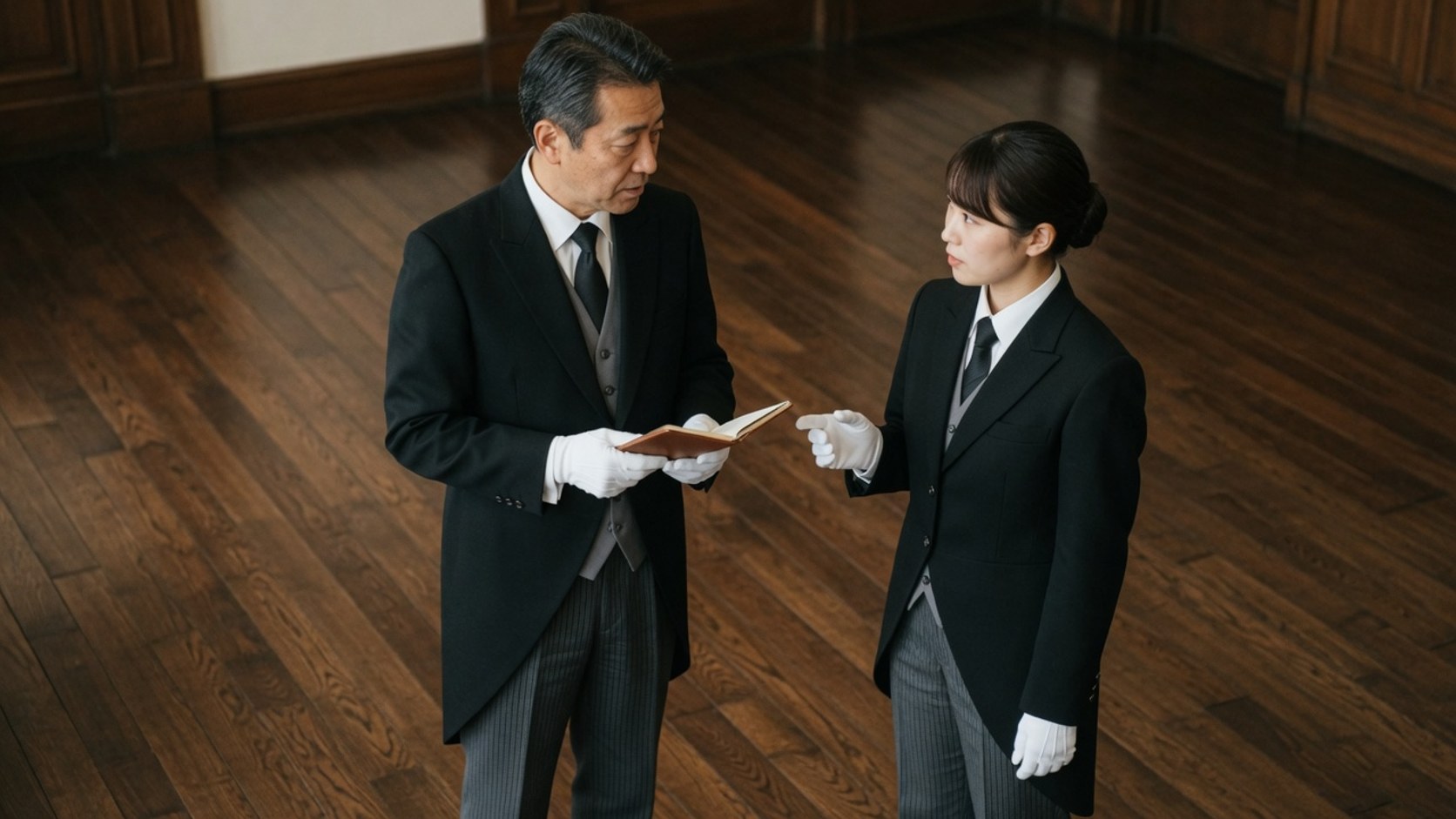 連絡経路と宛先の確認を実務のなかで行う執事