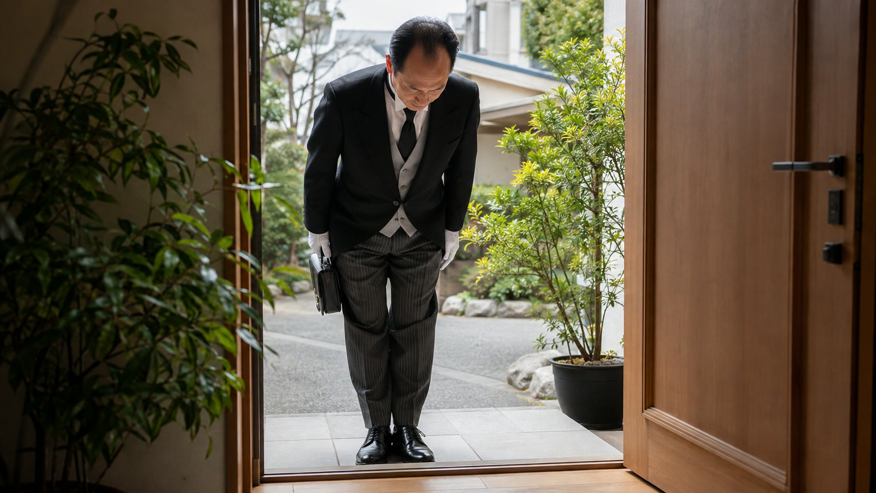 初回の顔合わせに伺う執事
